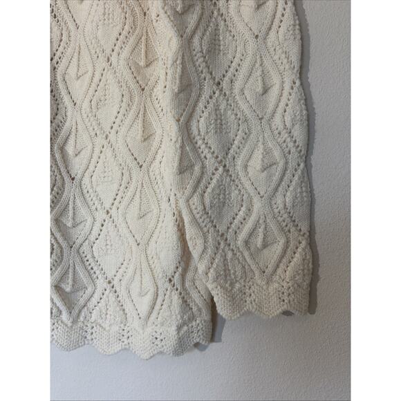 Vintage VTG Wintuk Ivory/Pale Butter Yellow Knit Button Front Cardigan Sweater - Picture 2 of 7
